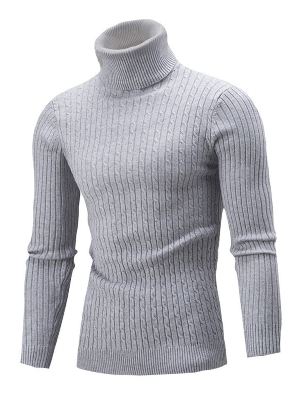 Vincenzo Beaumont — Men's turtleneck casual tight stretch sweater, alternate view 15