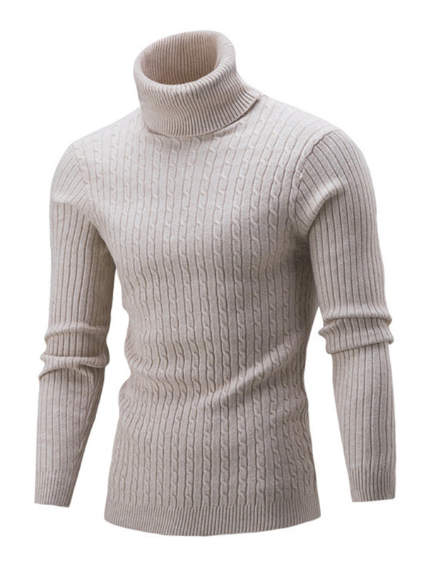 Vincenzo Beaumont — Men's turtleneck casual tight stretch sweater, alternate view 6