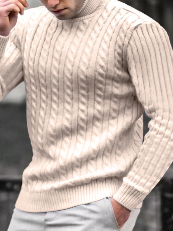 Vincenzo Beaumont — Men's turtleneck casual tight stretch sweater, alternate view 7