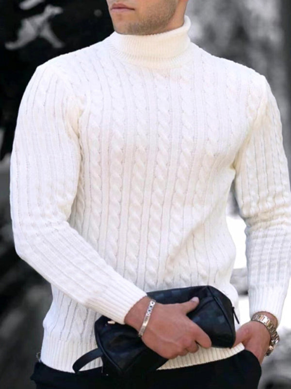 Vincenzo Beaumont — Men's turtleneck casual tight stretch sweater, alternate view 5