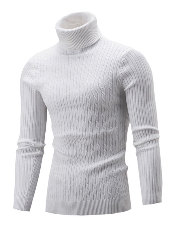Vincenzo Beaumont — Men's turtleneck casual tight stretch sweater, alternate view 4