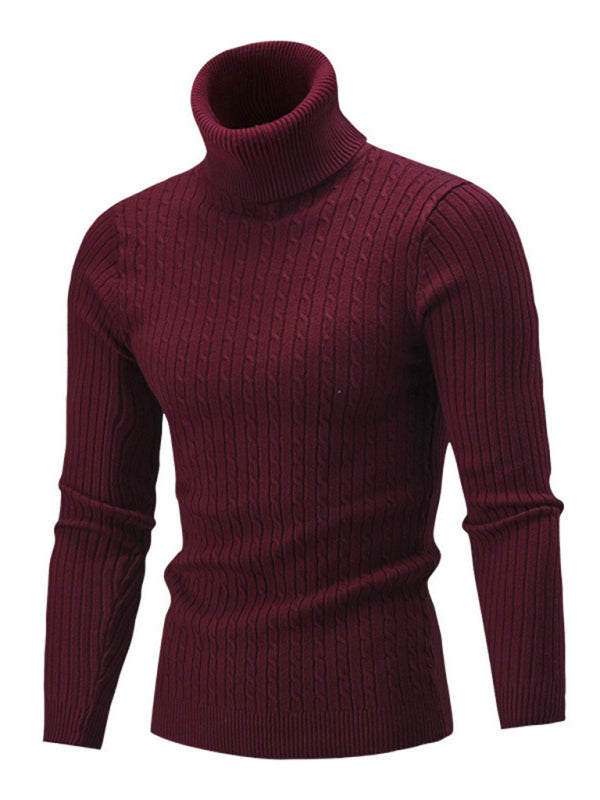 Vincenzo Beaumont — Men's turtleneck casual tight stretch sweater, alternate view 2