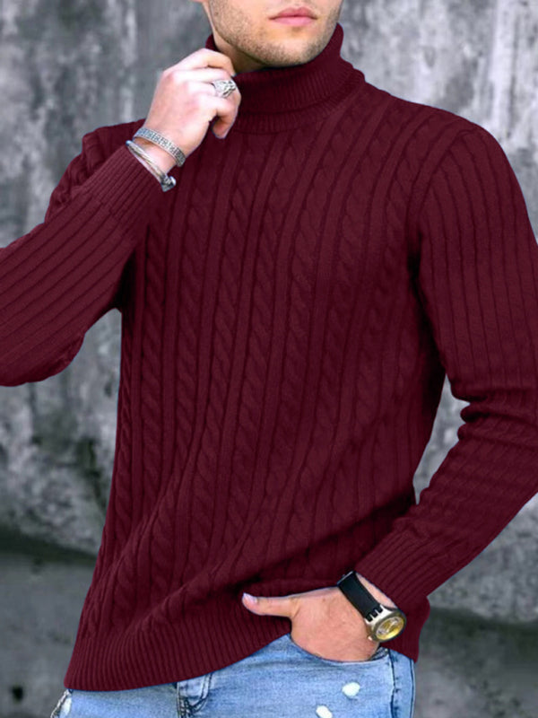 Vincenzo Beaumont — Men's turtleneck casual tight stretch sweater