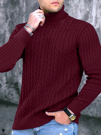 Vincenzo Beaumont — Men's turtleneck casual tight stretch sweater