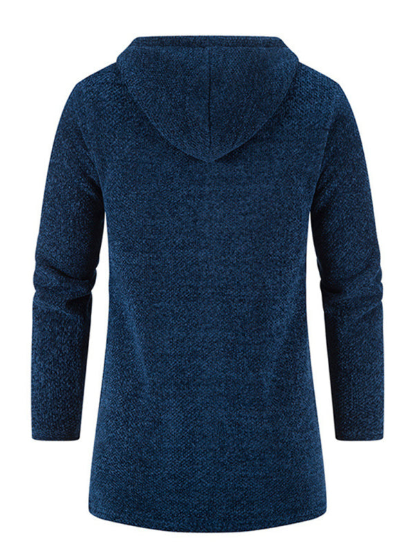 Valentin Laurent — Men's casual zipper hooded cardigan, alternate view 12