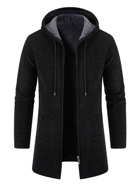 Men's casual  zipper hooded cardigan