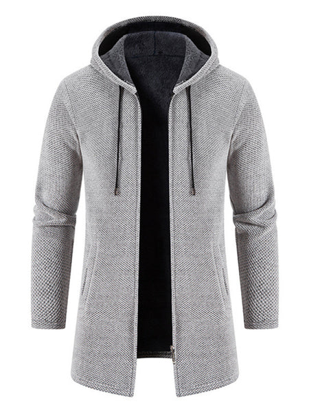 Men's casual  zipper hooded cardigan