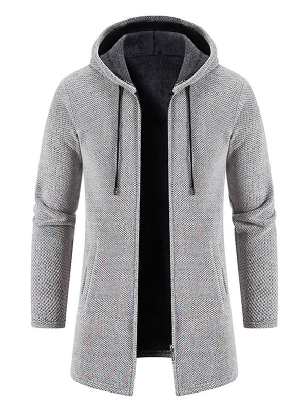 Valentin Laurent — Men's casual zipper hooded cardigan, alternate view 7