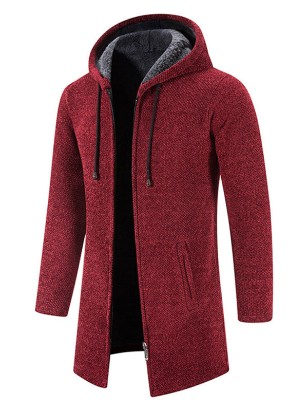 Valentin Laurent — Men's casual zipper hooded cardigan, alternate view 2