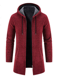 Valentin Laurent — Men's casual zipper hooded cardigan