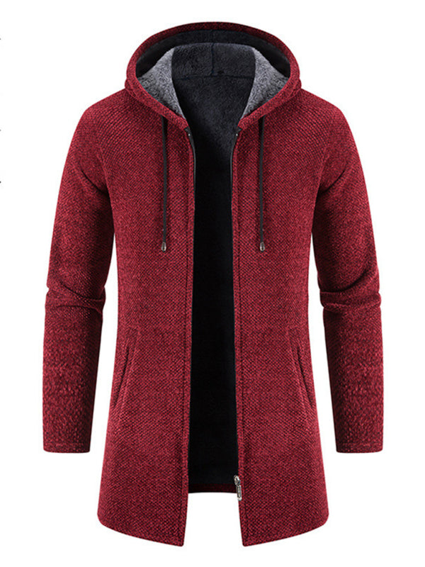 Valentin Laurent — Men's casual zipper hooded cardigan