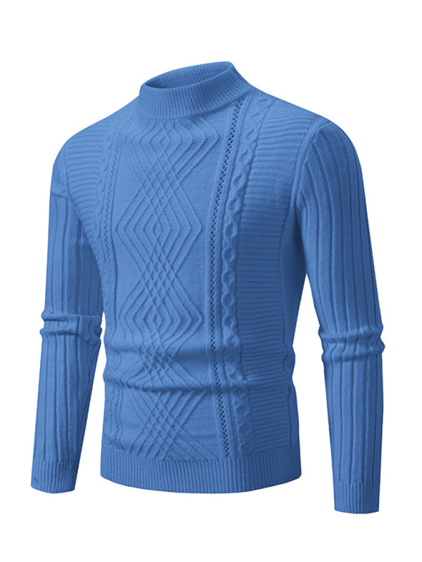 Benedict Montclair — Men's new fashion trend jacquard knitted cashmere sweater, alternate view 3