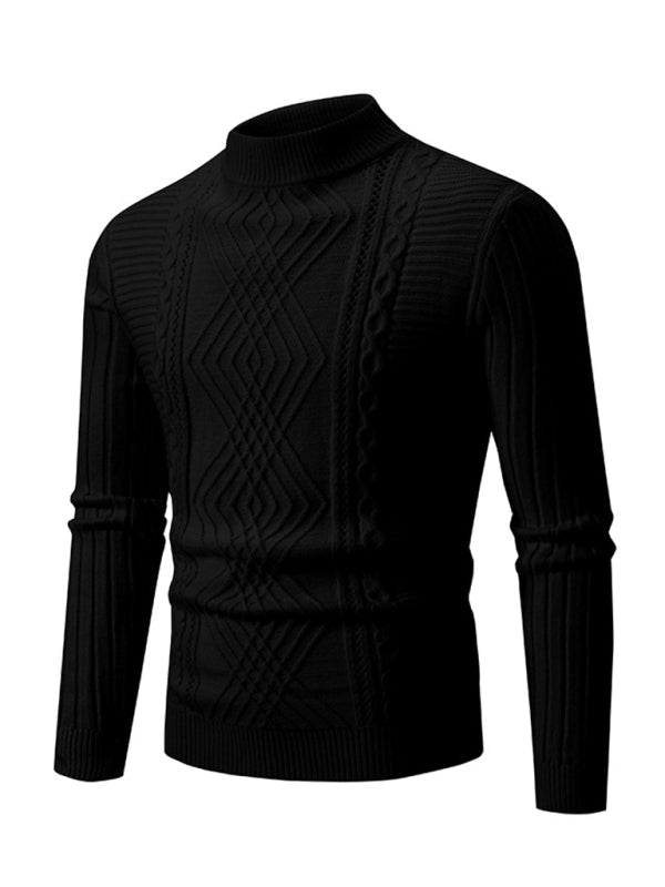 Benedict Montclair — Men's new fashion trend jacquard knitted cashmere sweater, alternate view 5