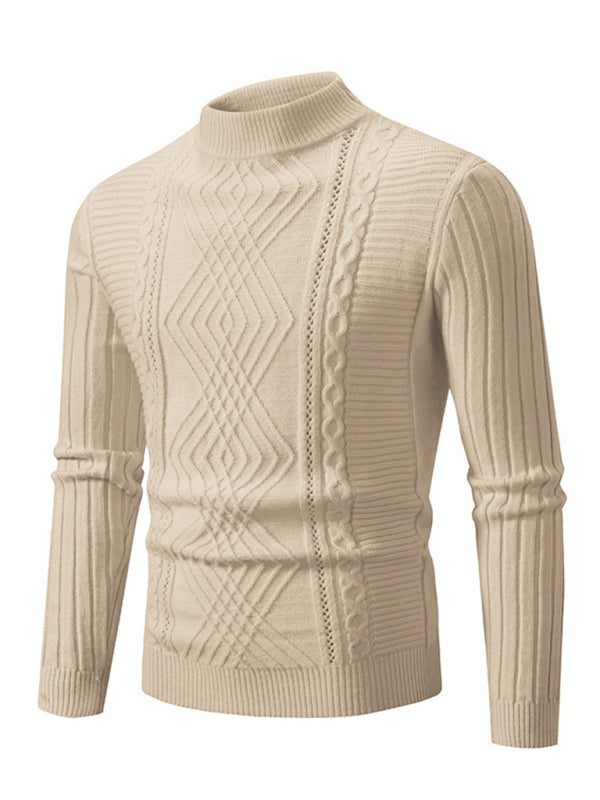 Benedict Montclair — Men's new fashion trend jacquard knitted cashmere sweater, alternate view 2