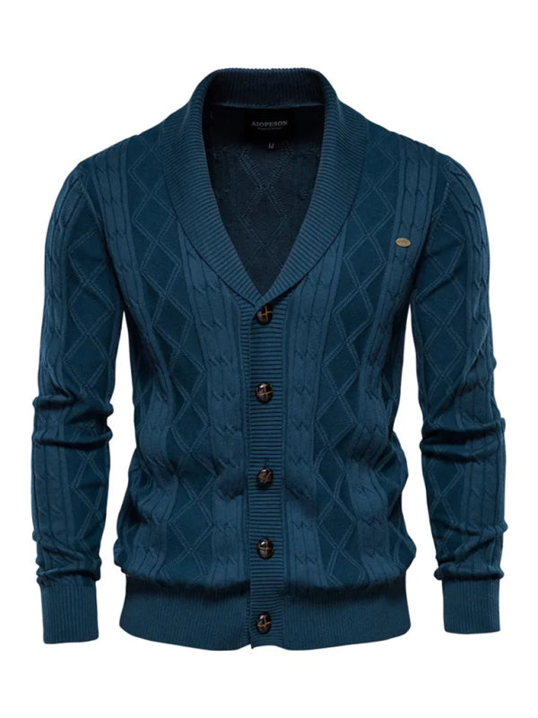 Cyril Laurent — Men's Fashion Self Design Knit Cardigan, alternate view 3