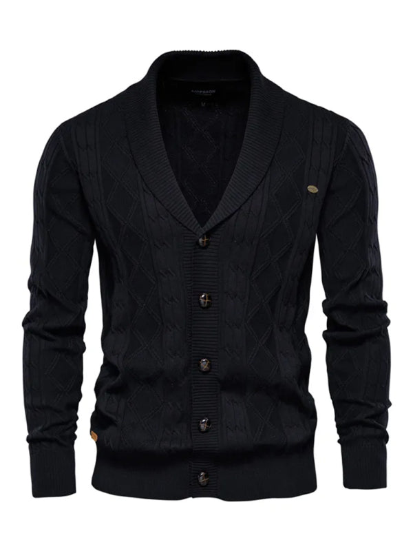 Cyril Laurent — Men's Fashion Self Design Knit Cardigan, alternate view 4