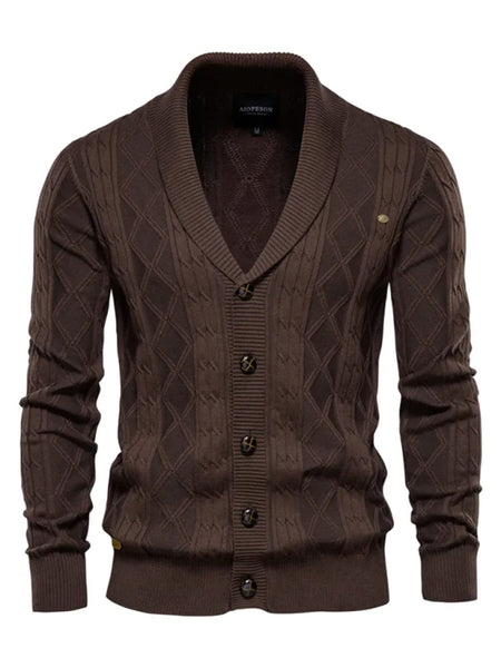 Men's Fashion Self Design Knit Cardigan