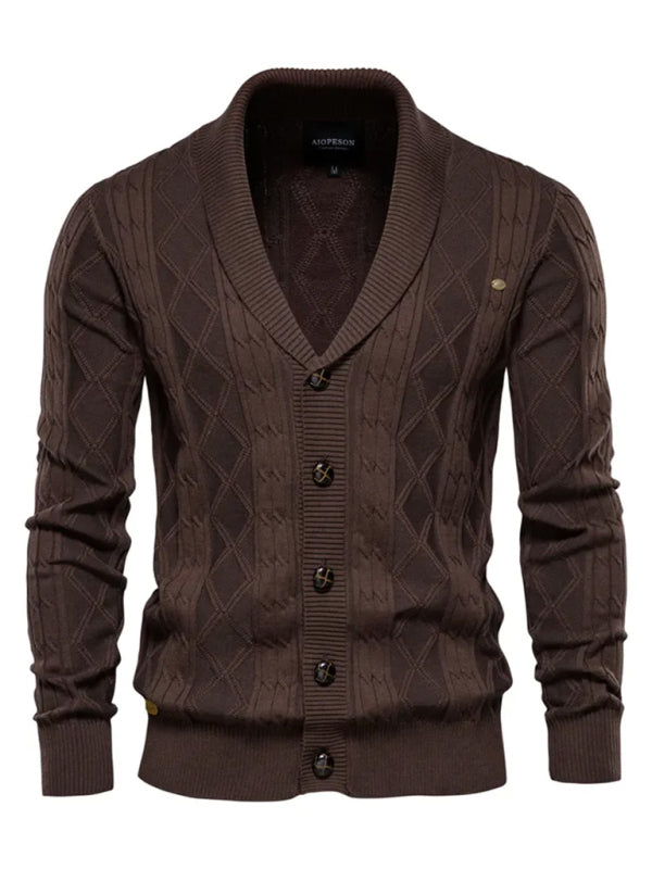 Cyril Laurent — Men's Fashion Self Design Knit Cardigan, alternate view 8