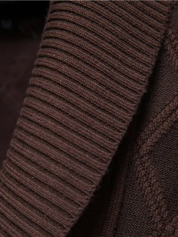 Cyril Laurent — Men's Fashion Self Design Knit Cardigan, alternate view 6