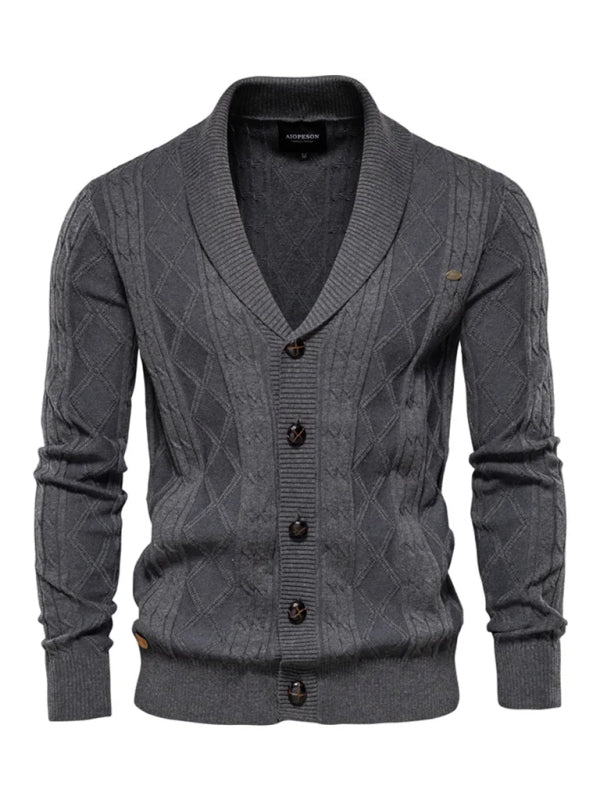 Men's Fashion Self Design Knit Cardigan