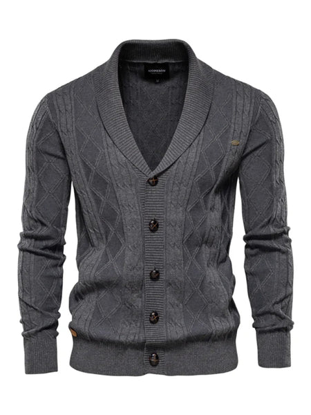 Men's Fashion Self Design Knit Cardigan