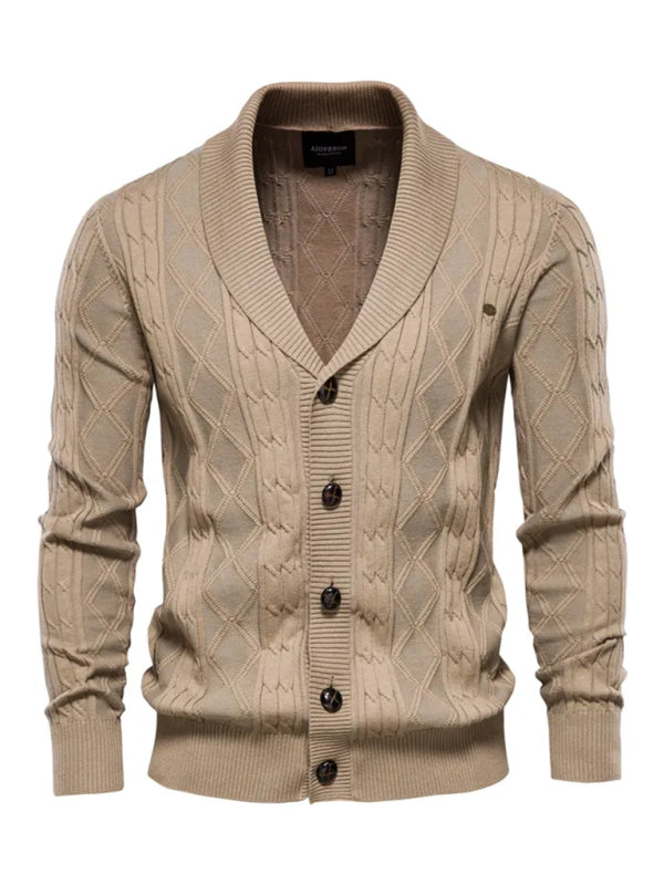 Cyril Laurent — Men's Fashion Self Design Knit Cardigan