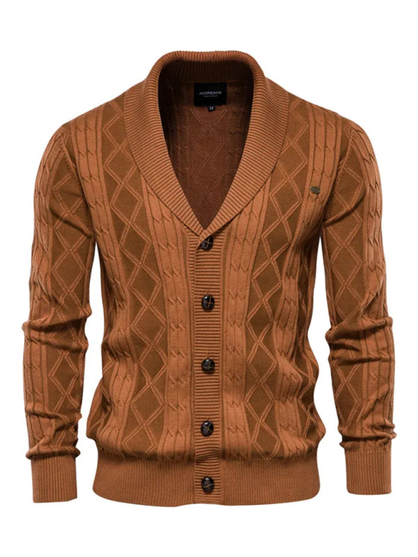Cyril Laurent — Men's Fashion Self Design Knit Cardigan, alternate view 2