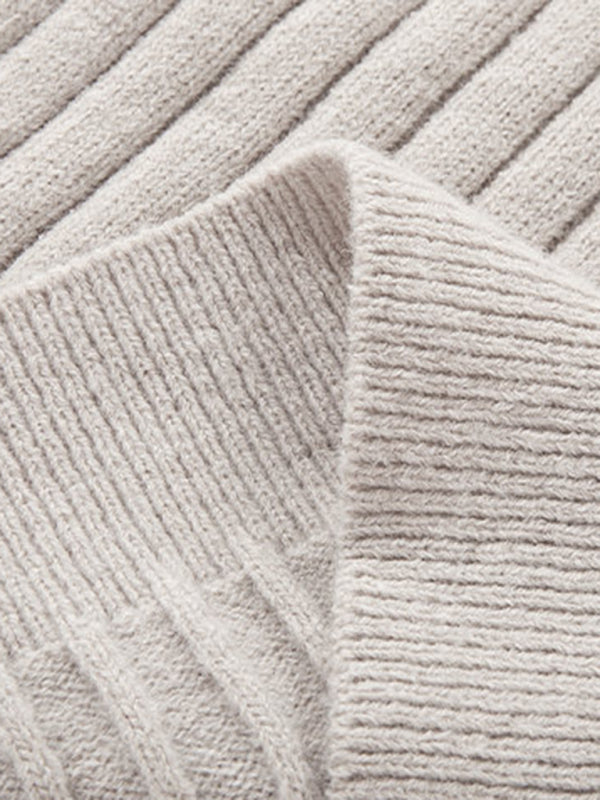 Ignatius Laurent — Men's casual solid color round neck stretch knitted sweater, alternate view 3