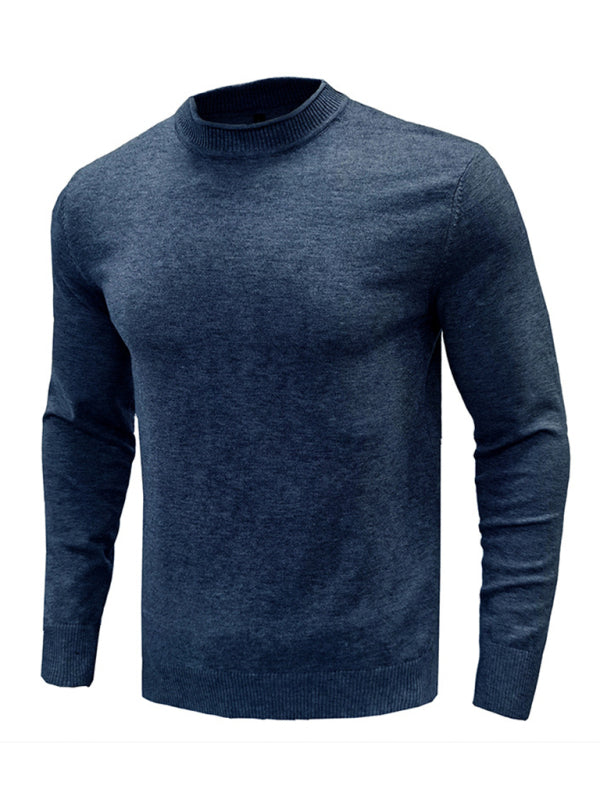 Sebastian Laurent — Men's new solid color long sleeve sweater, alternate view 17