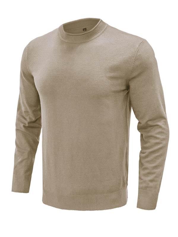 Sebastian Laurent — Men's new solid color long sleeve sweater