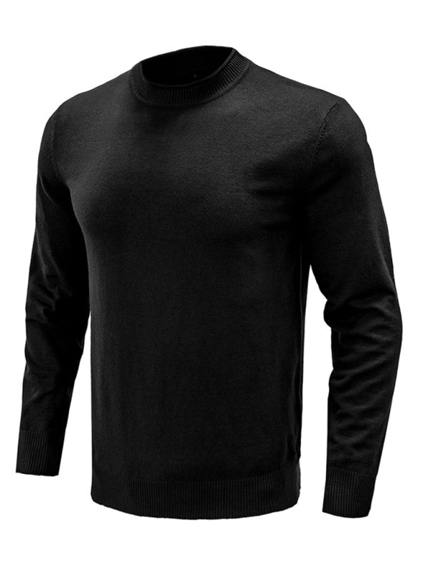Sebastian Laurent — Men's new solid color long sleeve sweater, alternate view 21