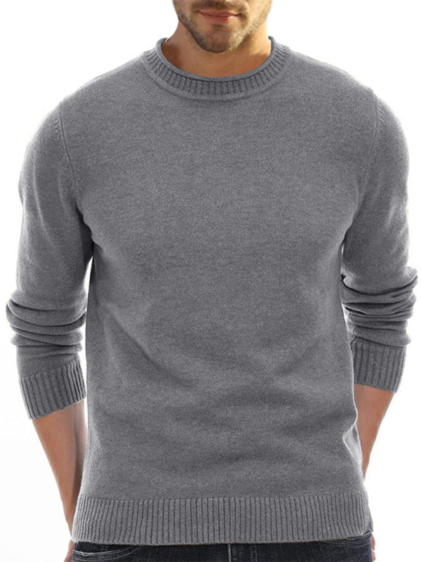 Sebastian Laurent — Men's new solid color long sleeve sweater, alternate view 32