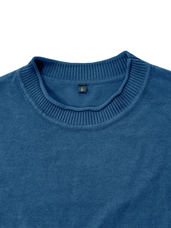 Sebastian Laurent — Men's new solid color long sleeve sweater, alternate view 26