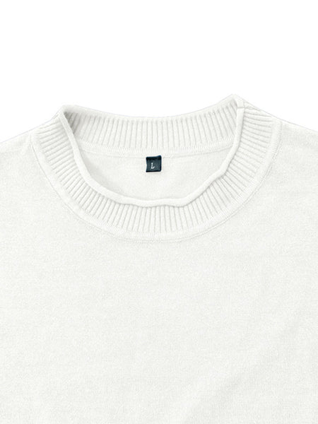 Men's new solid color long sleeve sweater