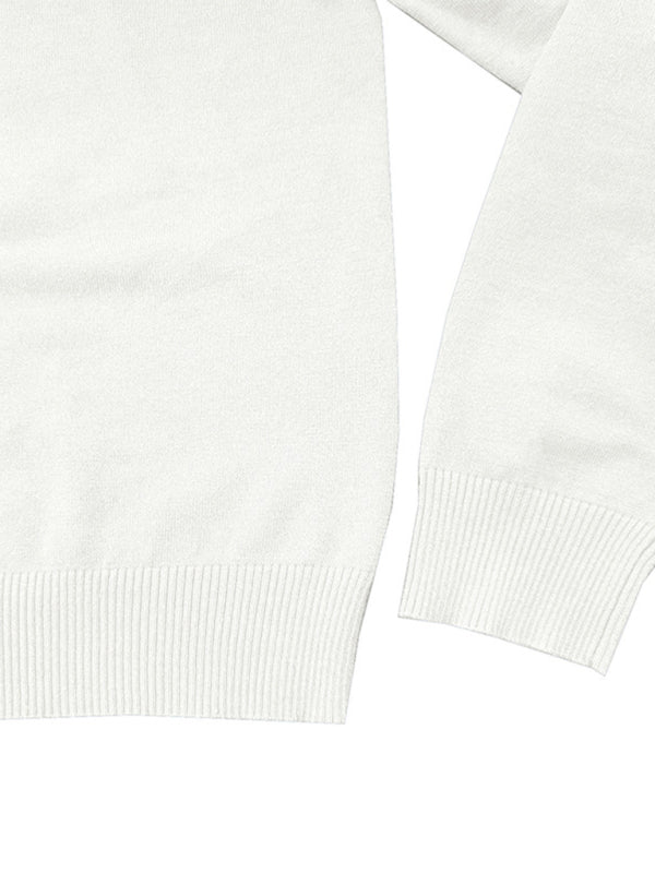 Men's new solid color long sleeve sweater