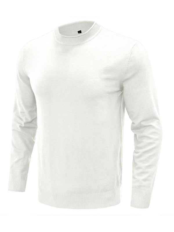 Sebastian Laurent — Men's new solid color long sleeve sweater, alternate view 12