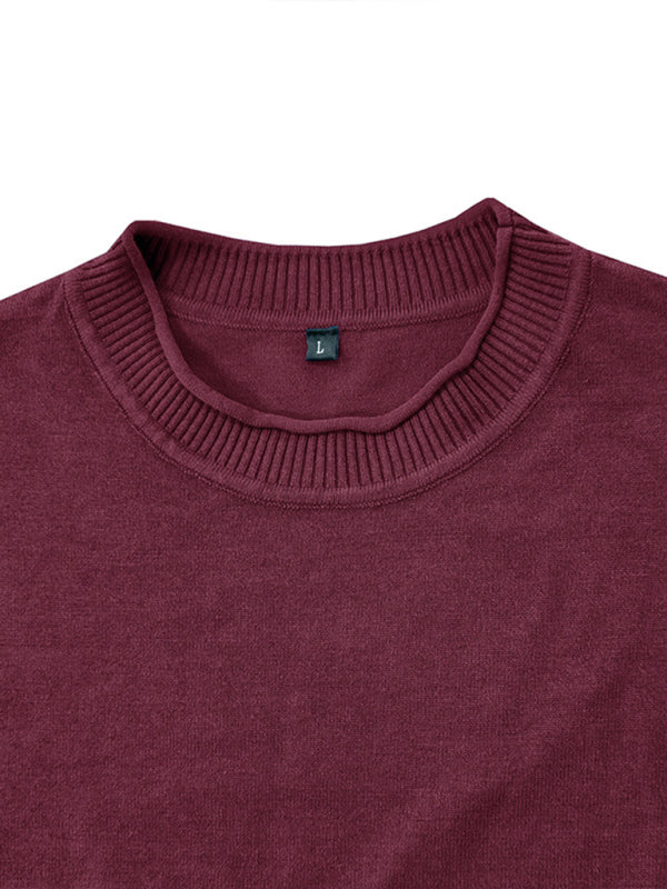 Sebastian Laurent — Men's new solid color long sleeve sweater, alternate view 5
