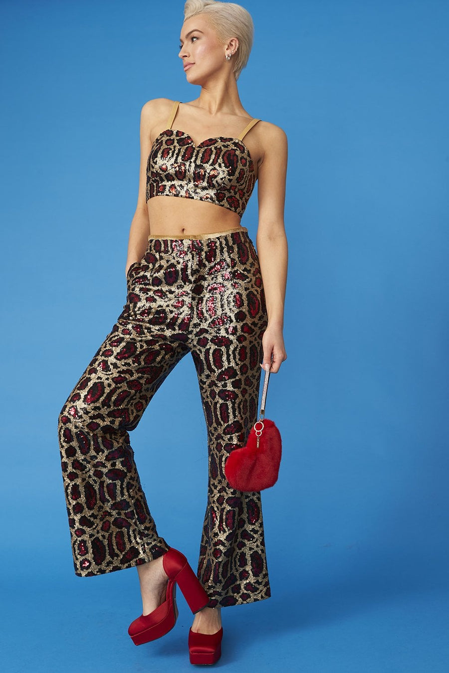 Thessaly — Pink Bamboo Sequin GiGi Top, alternate view 2