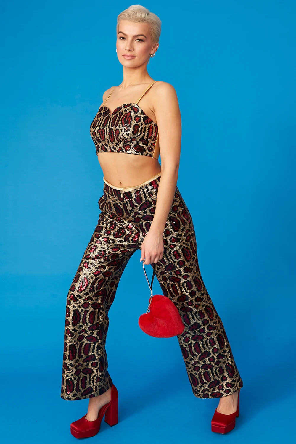 Thessaly — Pink Bamboo Sequin GiGi Top, alternate view 3