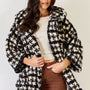 J.NNA Fuzzy Plaid Waist Tie Hooded Robe Cardigan - Opulent EmpireJ.NNA Fuzzy Plaid Waist Tie Hooded Robe CardiganOpulent Empire