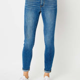 Judy Blue Full Size Cuffed Hem Skinny Jeans - Opulent EmpireJudy Blue Full Size Cuffed Hem Skinny JeansOpulent Empire