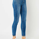 Judy Blue Full Size Cuffed Hem Skinny Jeans - Opulent EmpireJudy Blue Full Size Cuffed Hem Skinny JeansOpulent Empire