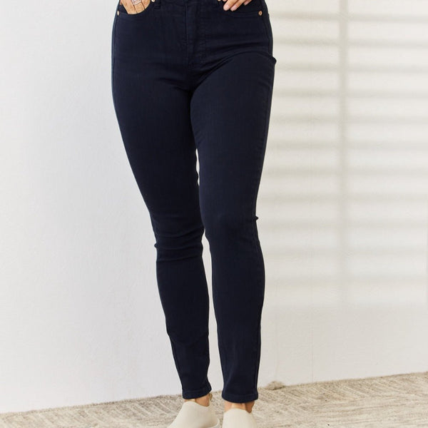 Judy Blue Full Size Garment Dyed Tummy Control Skinny Jeans - Opulent EmpireJudy Blue Full Size Garment Dyed Tummy Control Skinny JeansOpulent Empire