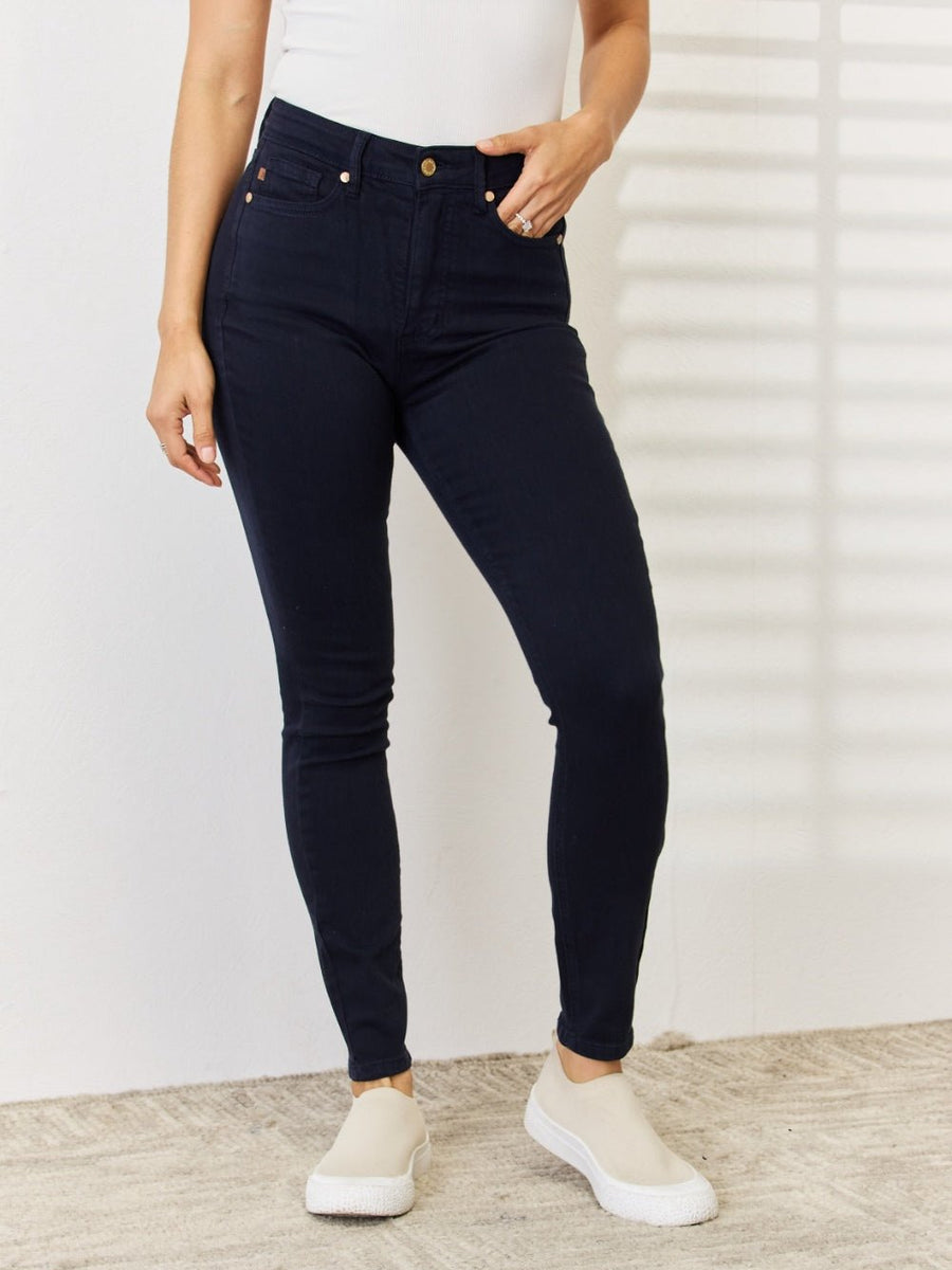 Judy Blue Full Size Garment Dyed Tummy Control Skinny Jeans - Opulent EmpireJudy Blue Full Size Garment Dyed Tummy Control Skinny JeansOpulent Empire