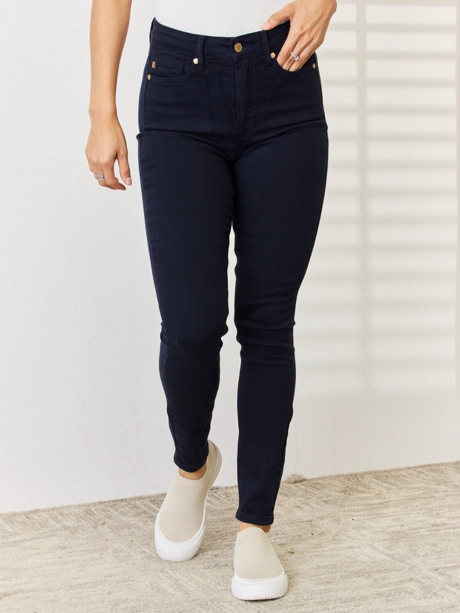 Judy Blue Full Size Garment Dyed Tummy Control Skinny Jeans - Opulent EmpireJudy Blue Full Size Garment Dyed Tummy Control Skinny JeansOpulent Empire