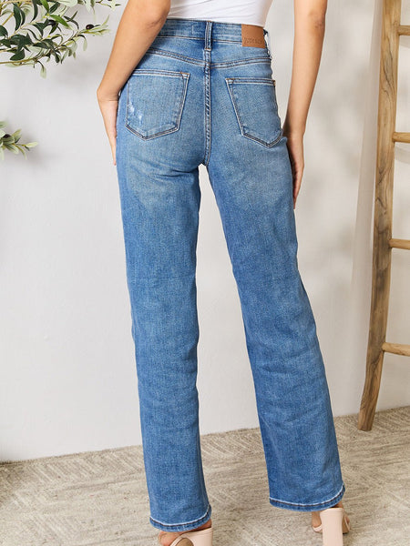 Judy Blue Full Size High Waist Distressed Jeans - Opulent EmpireJudy Blue Full Size High Waist Distressed JeansOpulent Empire