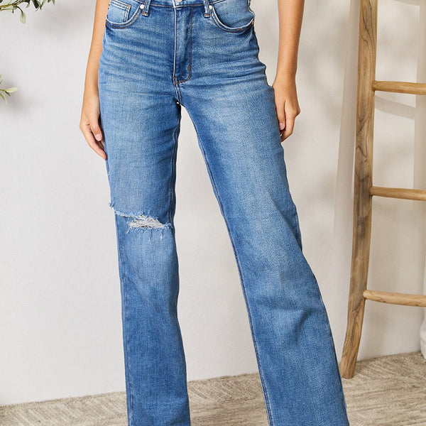 Judy Blue Full Size High Waist Distressed Jeans - Opulent EmpireJudy Blue Full Size High Waist Distressed JeansOpulent Empire