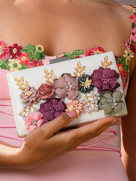 Juliet Flower Clutch Bag - Opulent Empire