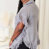 Justin Taylor Turtle Neck Fringe Poncho - Opulent EmpireJustin Taylor Turtle Neck Fringe PonchoOpulent Empire