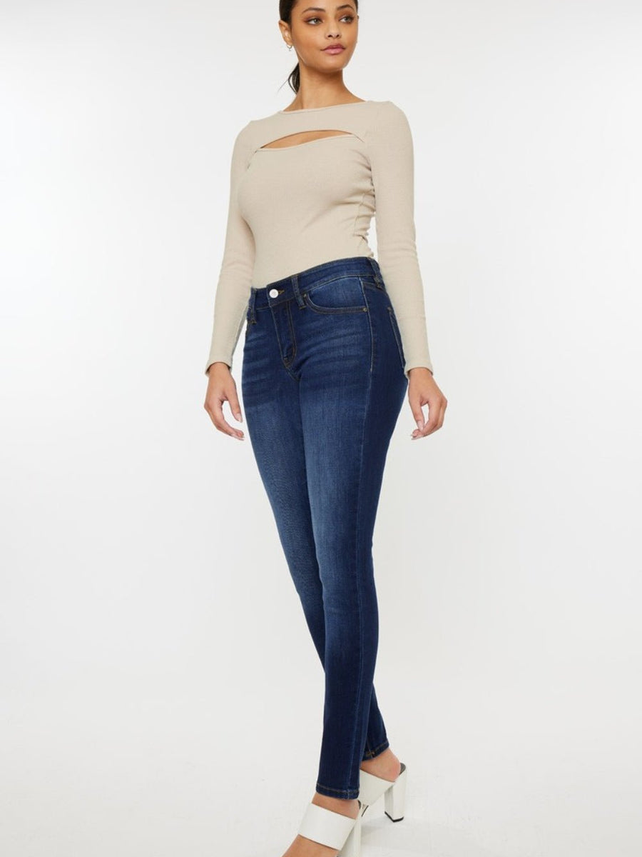 Kancan Mid Rise Gradient Skinny Jeans - Opulent EmpireKancan Mid Rise Gradient Skinny JeansOpulent Empire